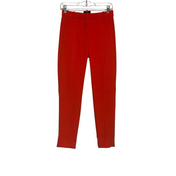 J.Crew orangy red high rise Cameron pants size 0 - Picture 7 of 10